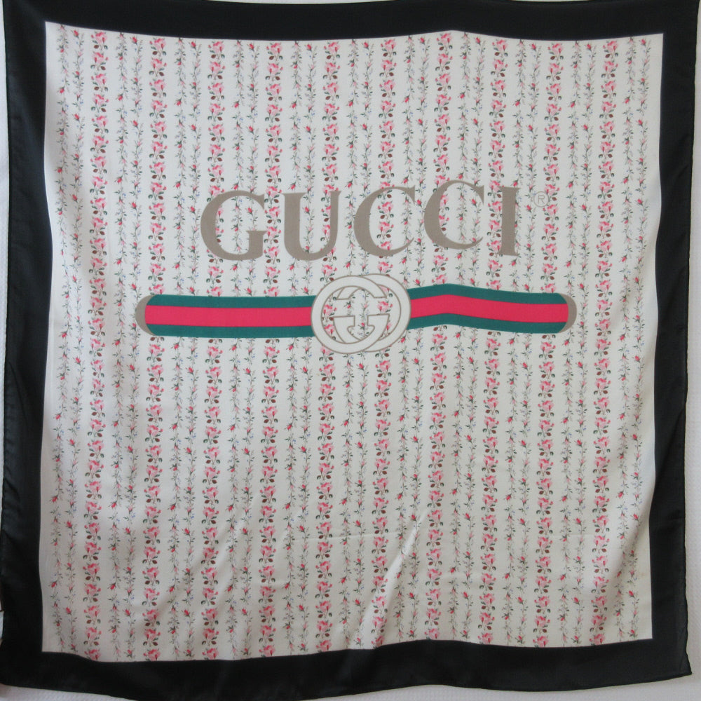 Gucci Designer Floral Scarf NWT - Square - Poly - 5442