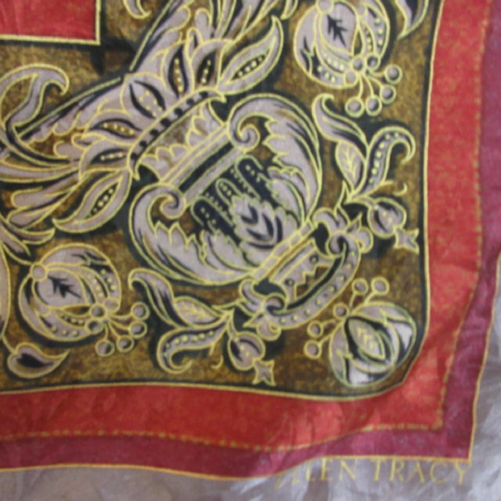 ELLEN TRACY Designer Silk Scarf - Square - 1910