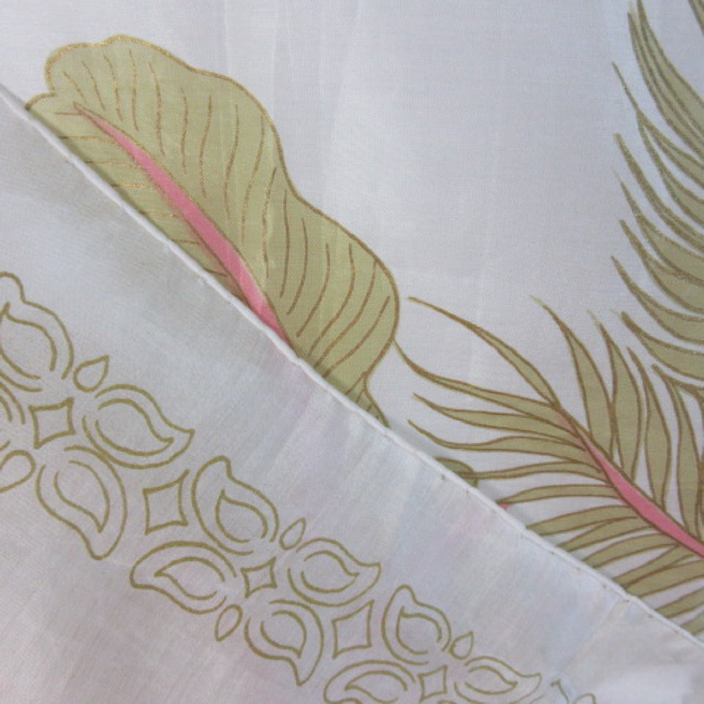 THAI SILK Designer Celebration Art Silk Scarf - Square - 1912