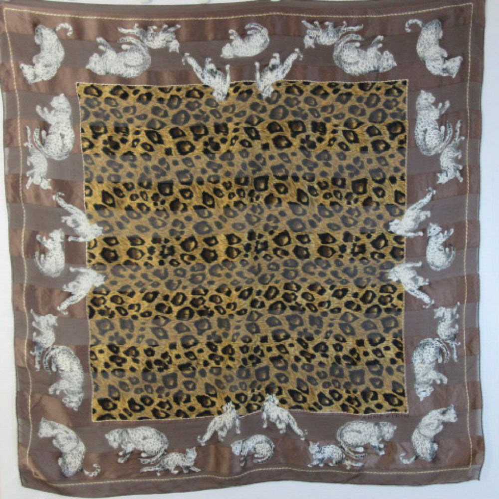 ANNE KLEIN Designer Silk Scarf 34“ Square Vintage ScarvesiLove 1919