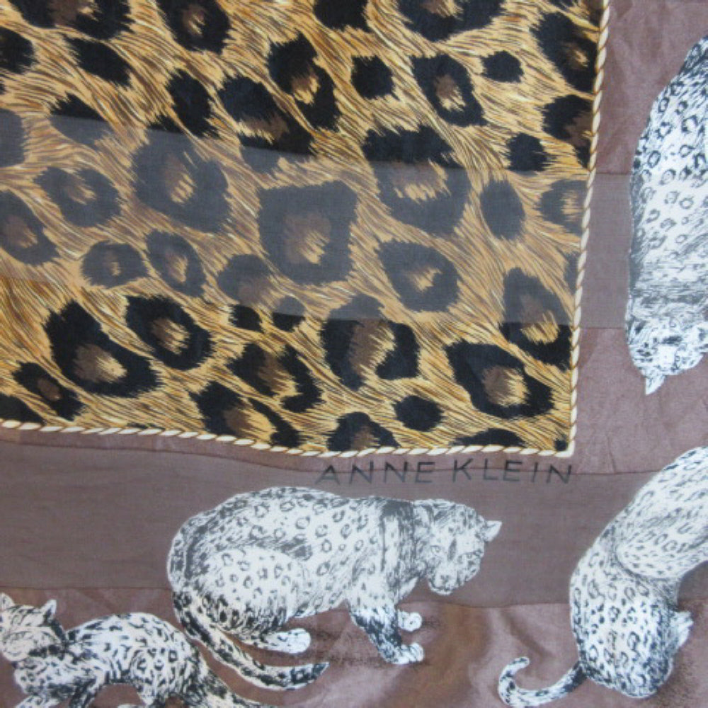 ANNE KLEIN Designer Silk Scarf 34“ Square Vintage ScarvesiLove 1919