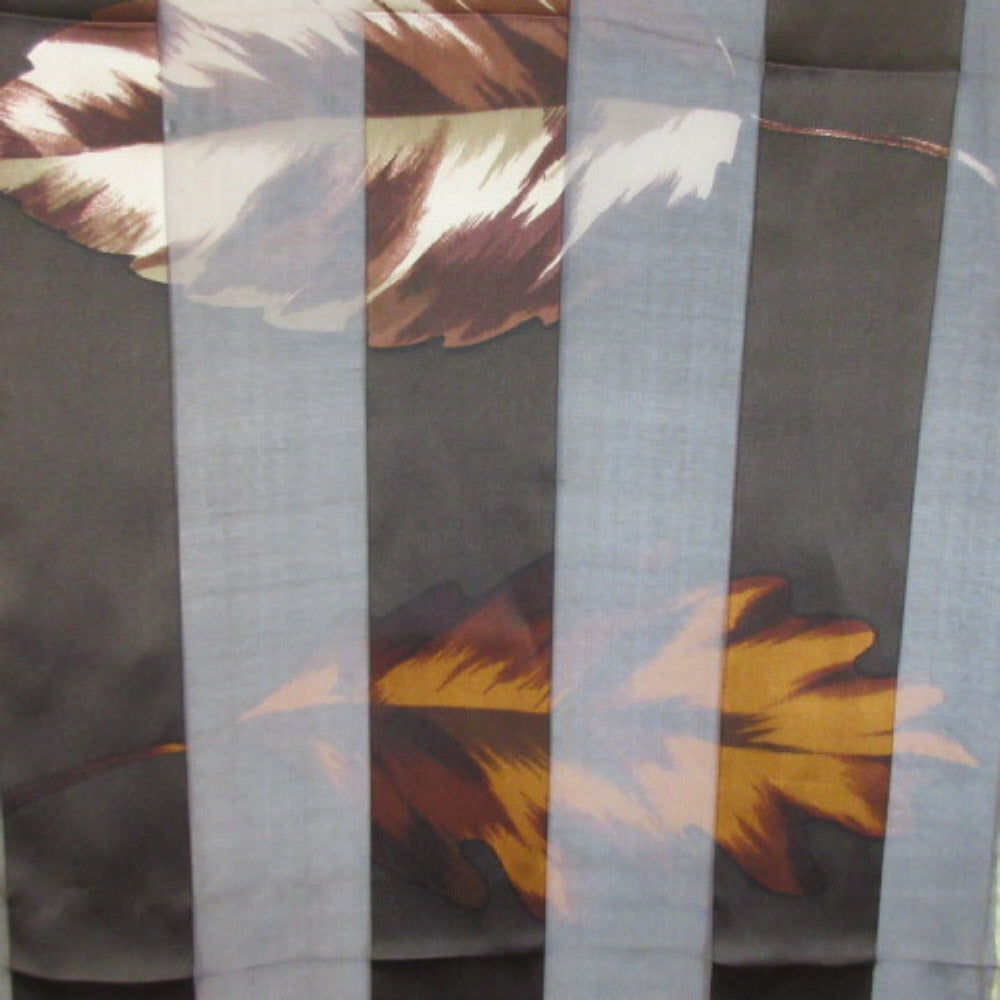 Bill Blass Designer Autumn Leaves Silk Scarf - Long - 1955