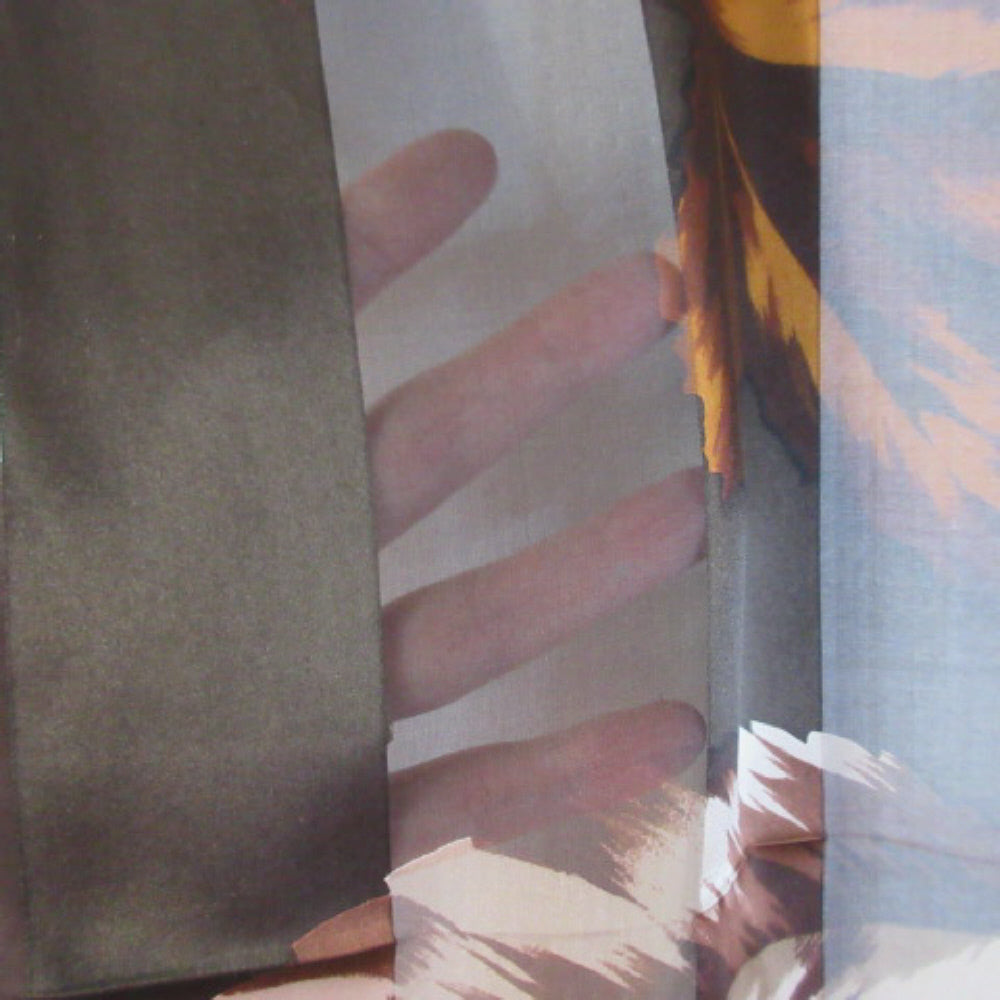 Bill Blass Designer Autumn Leaves Silk Scarf - Long - 1955