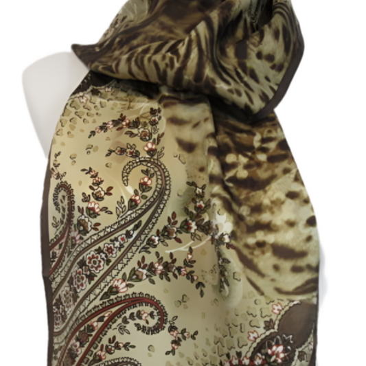 Adrienne Landau Designer Silk Scarf - Long - 5341