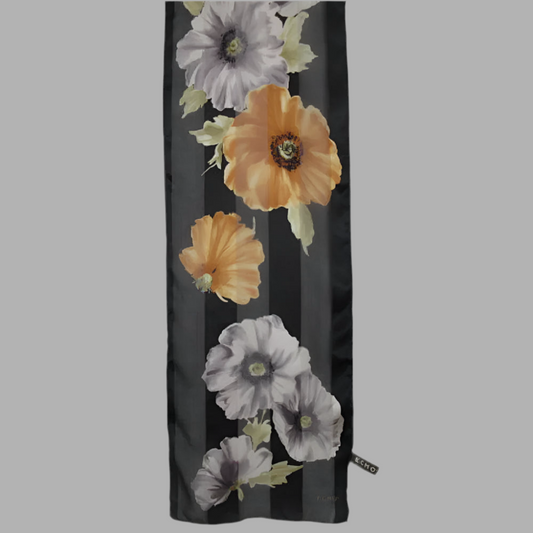 Echo Floral Silk Scarf - Long – 4468