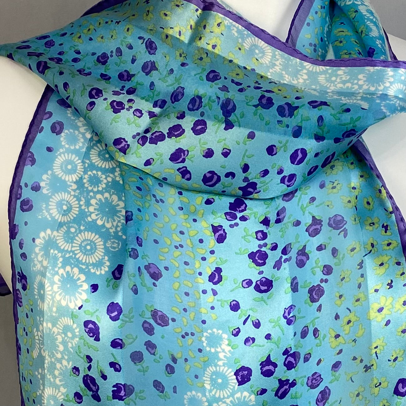 Jones New York Floral Silk Scarf - Long – 5226