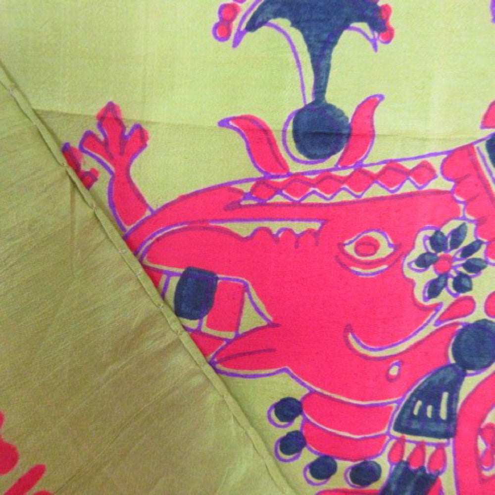 Indian Design Silk Scarf - Square - 2033