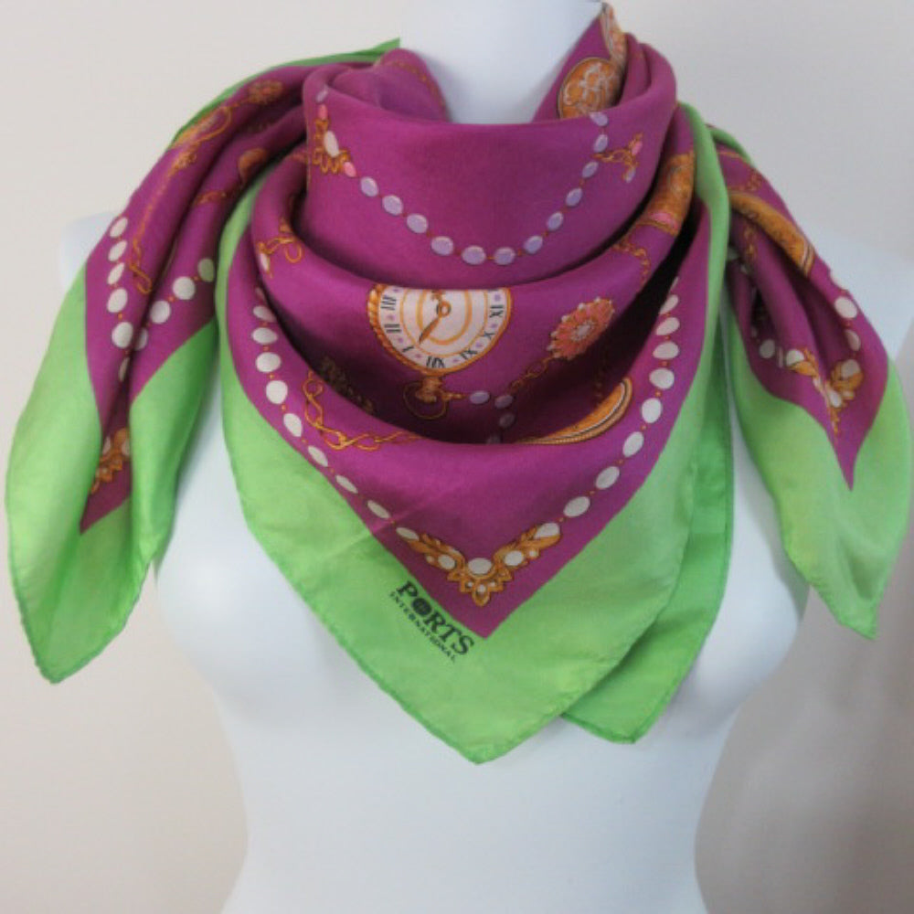 PORTS INTERNATIONAL Watches Design Silk Scarf - Square