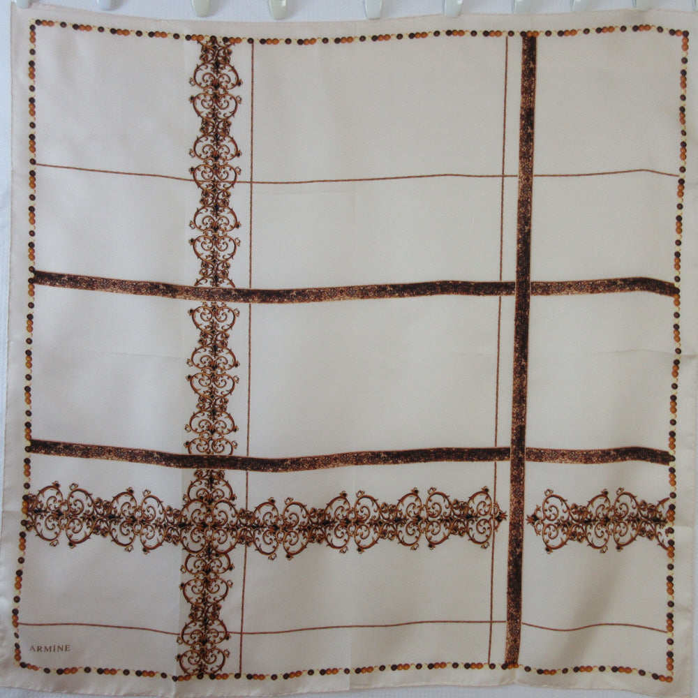 ARMINE Silk Scarf - Large Square Made in Turkey - 5502