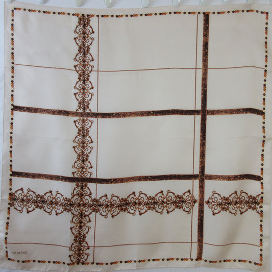 ARMINE Silk Scarf - Large Square Made in Turkey - 5502