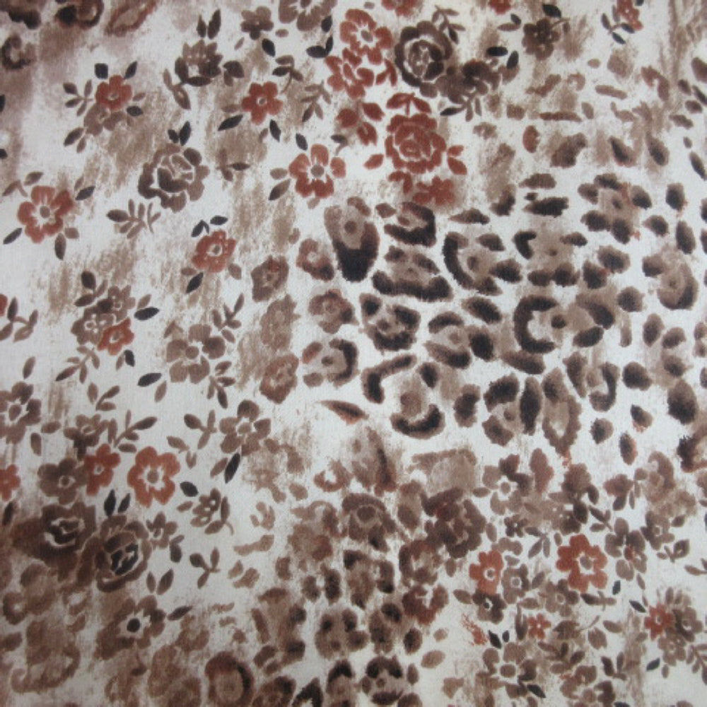Animal Print Silk Scarf - Long - 2116