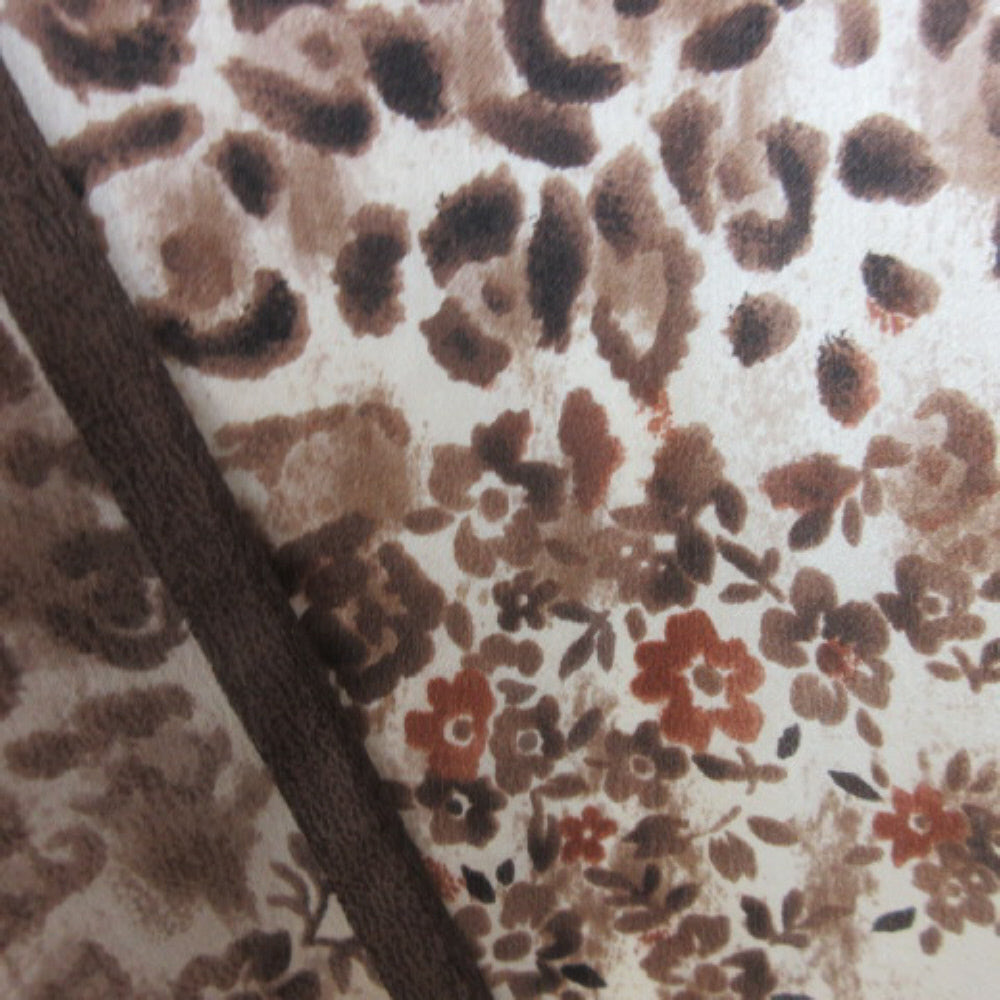 Animal Print Silk Scarf - Long - 2116