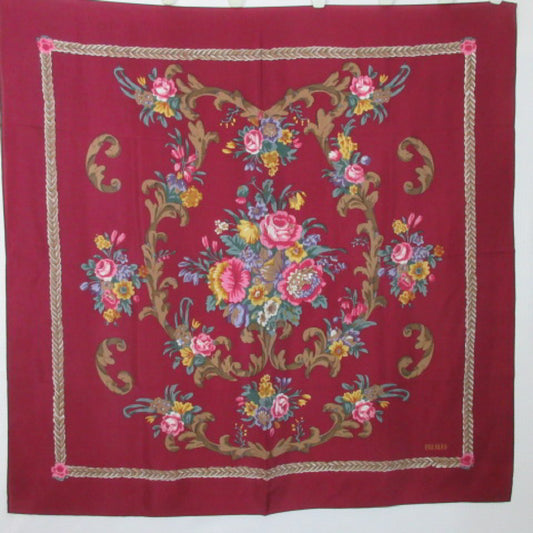 Bill Blass Floral Silk Scarf - Square - 2171