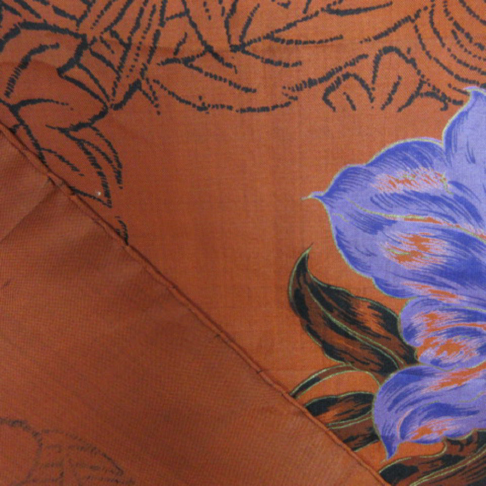Thai Silk Scarf Floral - Square 2183