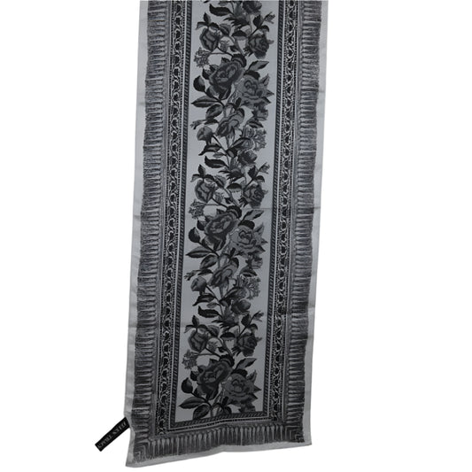 Ellen Tracy Floral Silk Scarf - Long - 2239