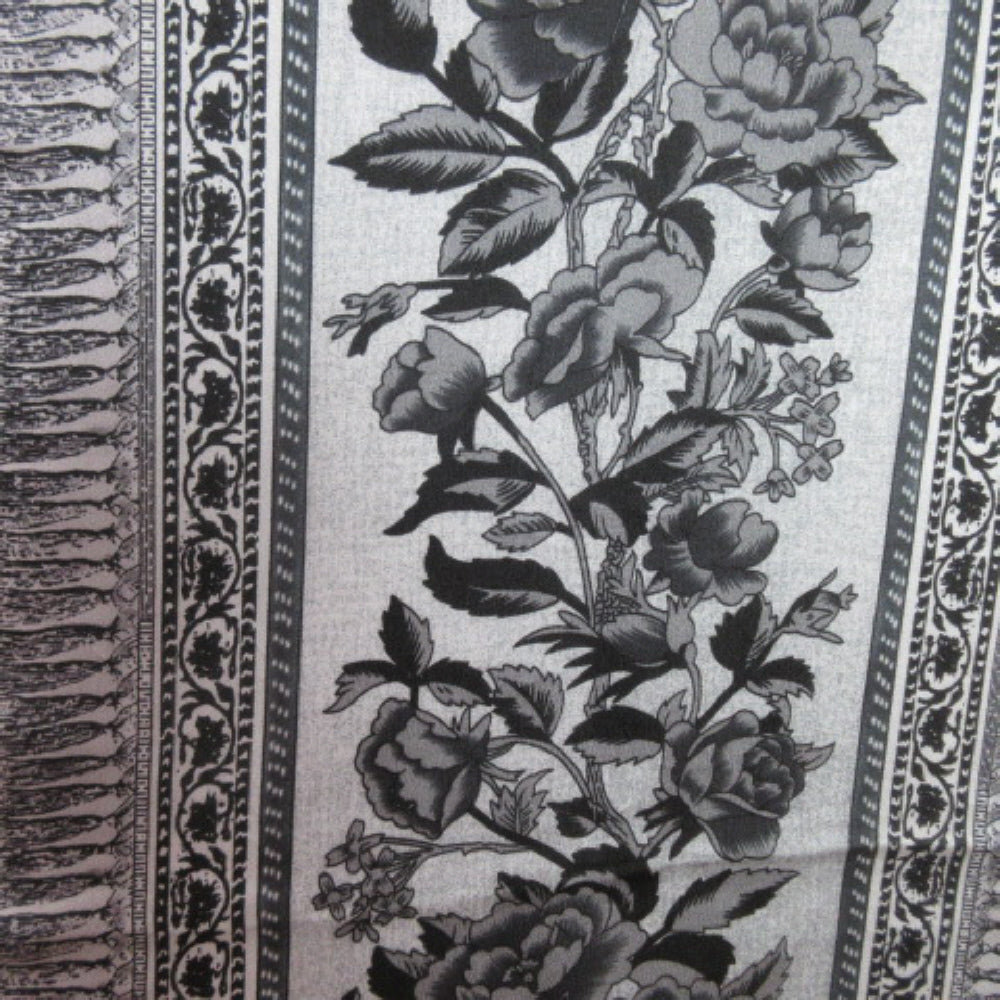 Ellen Tracy Floral Silk Scarf - Long - 2239