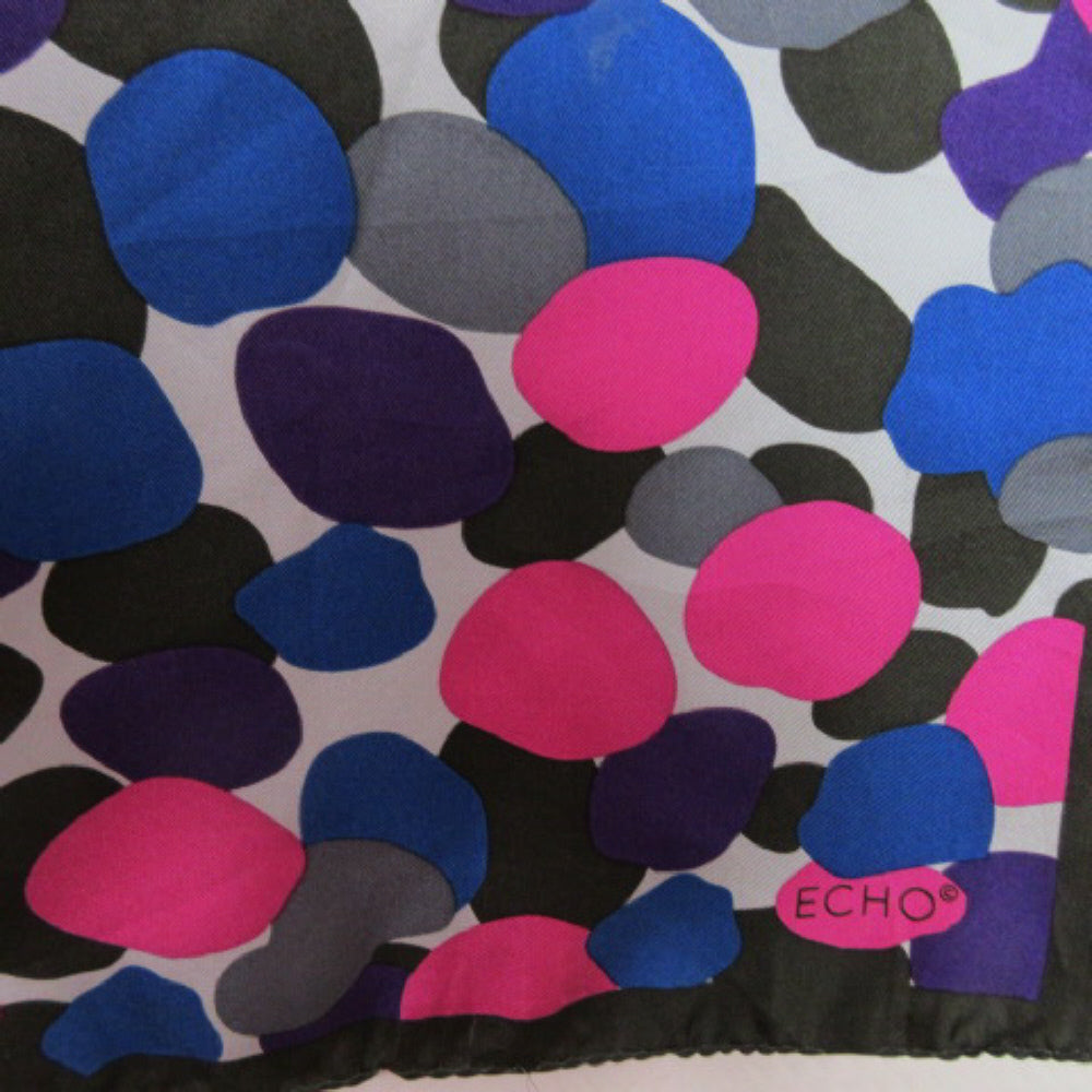 Echo Abstract Art Silk Scarf - Long - 2245