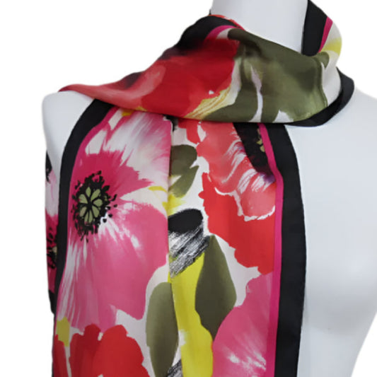 Adrienne Landau Floral Silk Scarf - Long - 2246