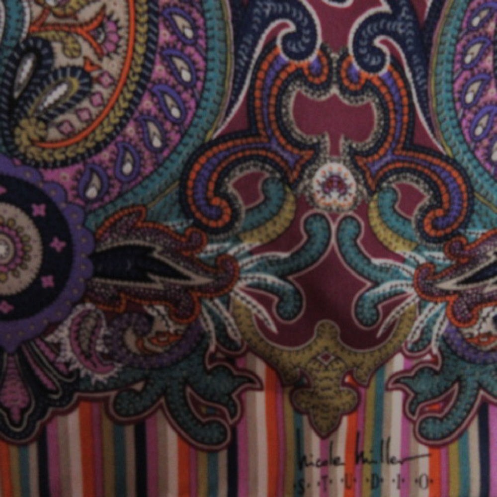 Nicole Miller Paisley Silk Scarf - Long - 2248