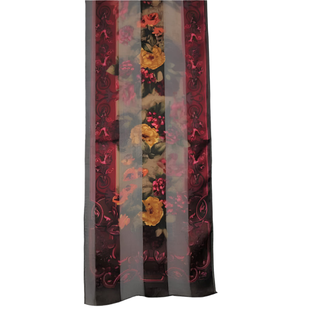 Adrienne Vittadini Floral Silk Scarf - Long - 2258