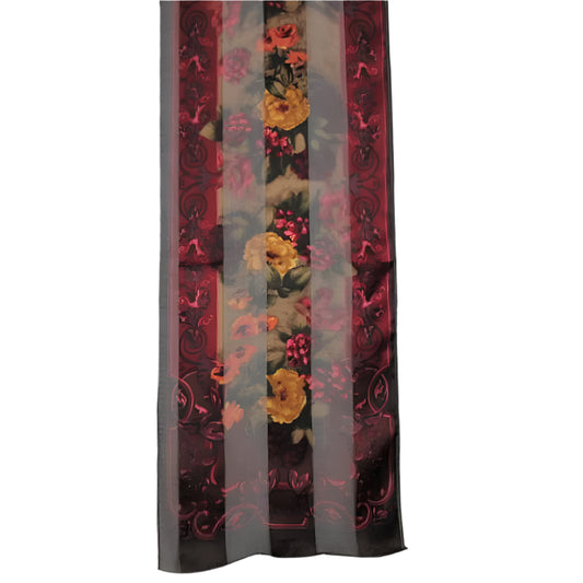 Adrienne Vittadini Floral Silk Scarf - Long - 2258