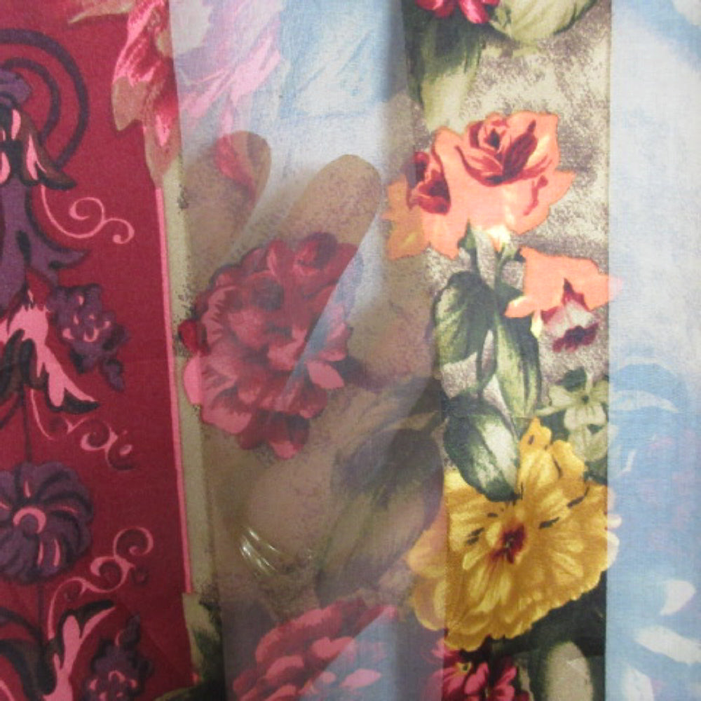 Adrienne Vittadini Floral Silk Scarf - Long - 2258