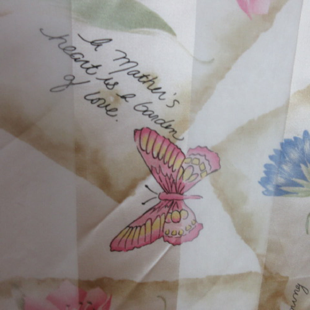 Floral Butterflies Silk Scarf - Square - 2297