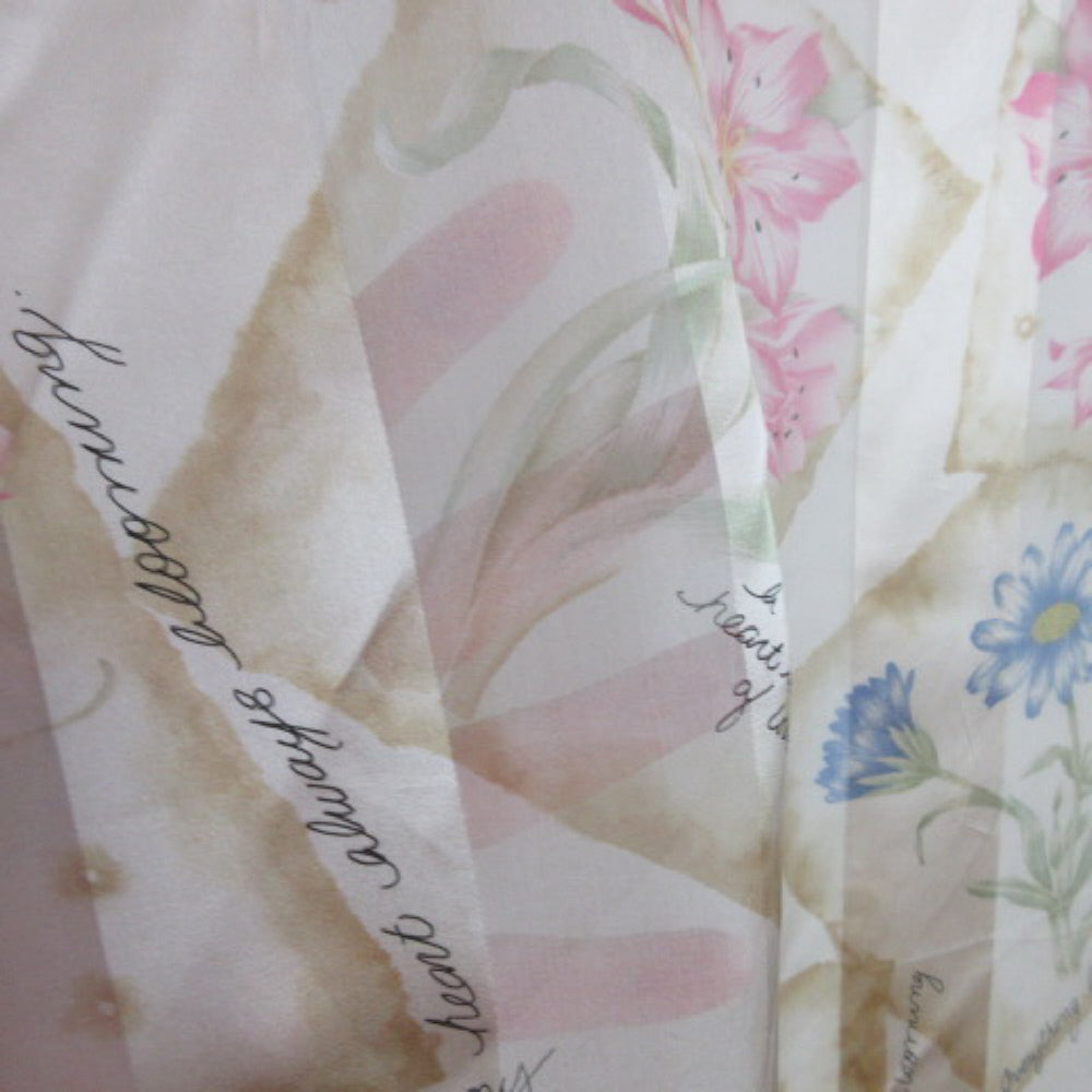 Floral Butterflies Silk Scarf - Square - 2297