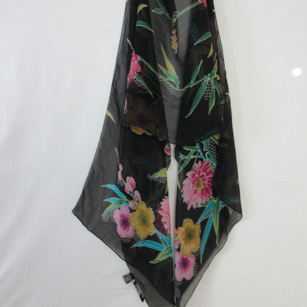 Frangi Designer Floral Silk Scarf - Long - 5443