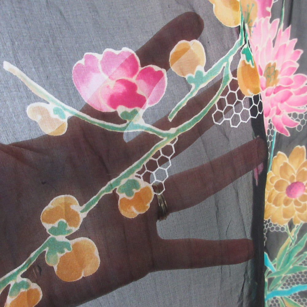 Frangi Designer Floral Silk Scarf - Long - 5443