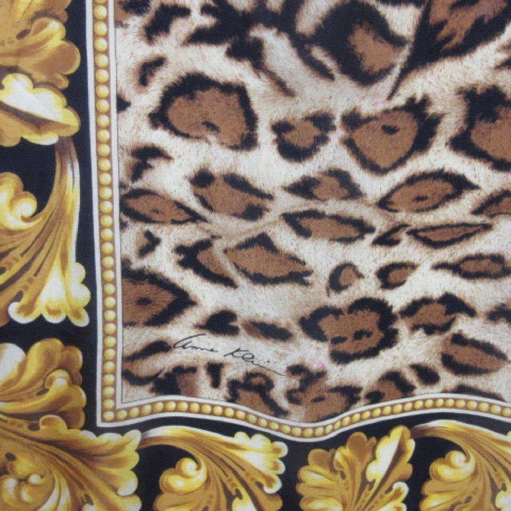 Anne Klein Animal Print Design Silk Scarf - Square - 2300