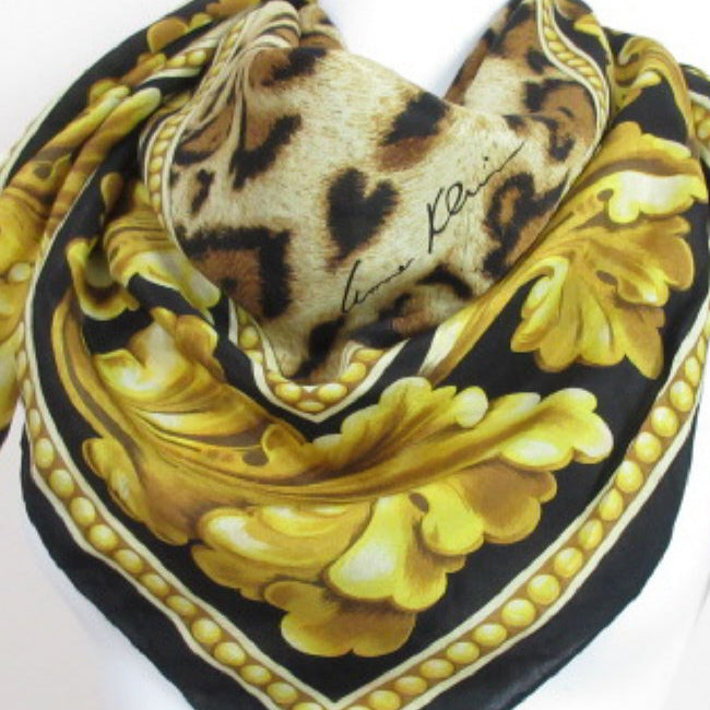 Anne Klein Animal Print Design Silk Scarf - Square - 2300