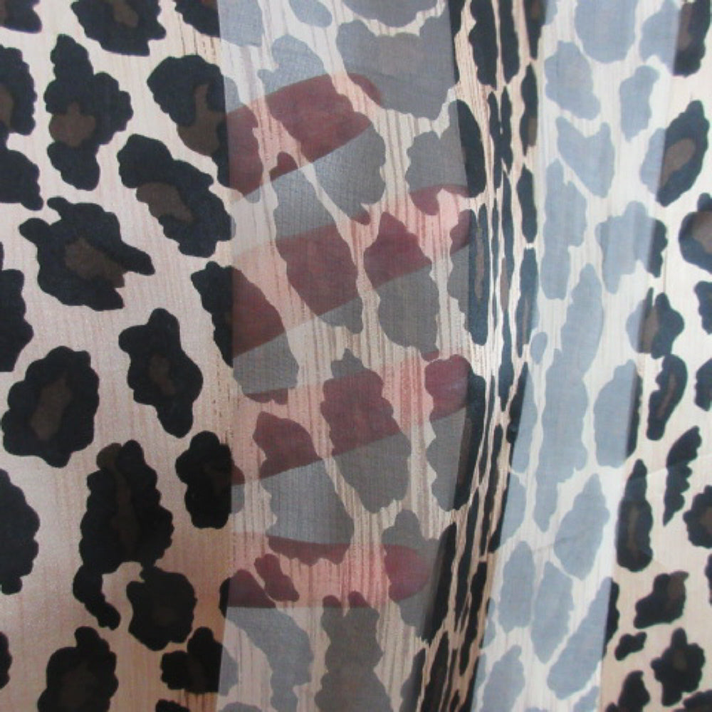 Basha Silk Scarf - Long Animal Print - 2316