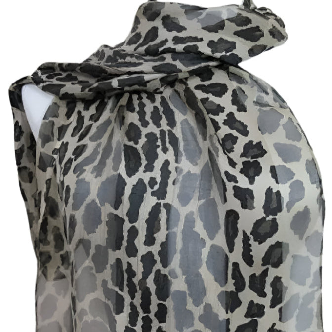 Basha Silk Scarf - Long Animal Print - 2316