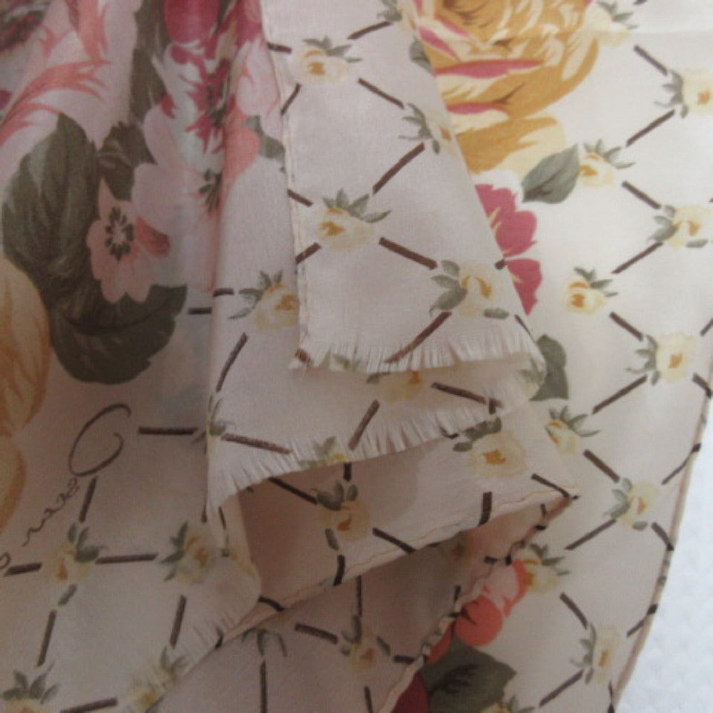 Oscar de la Renta Silk Scarf - Long Floral - 2322