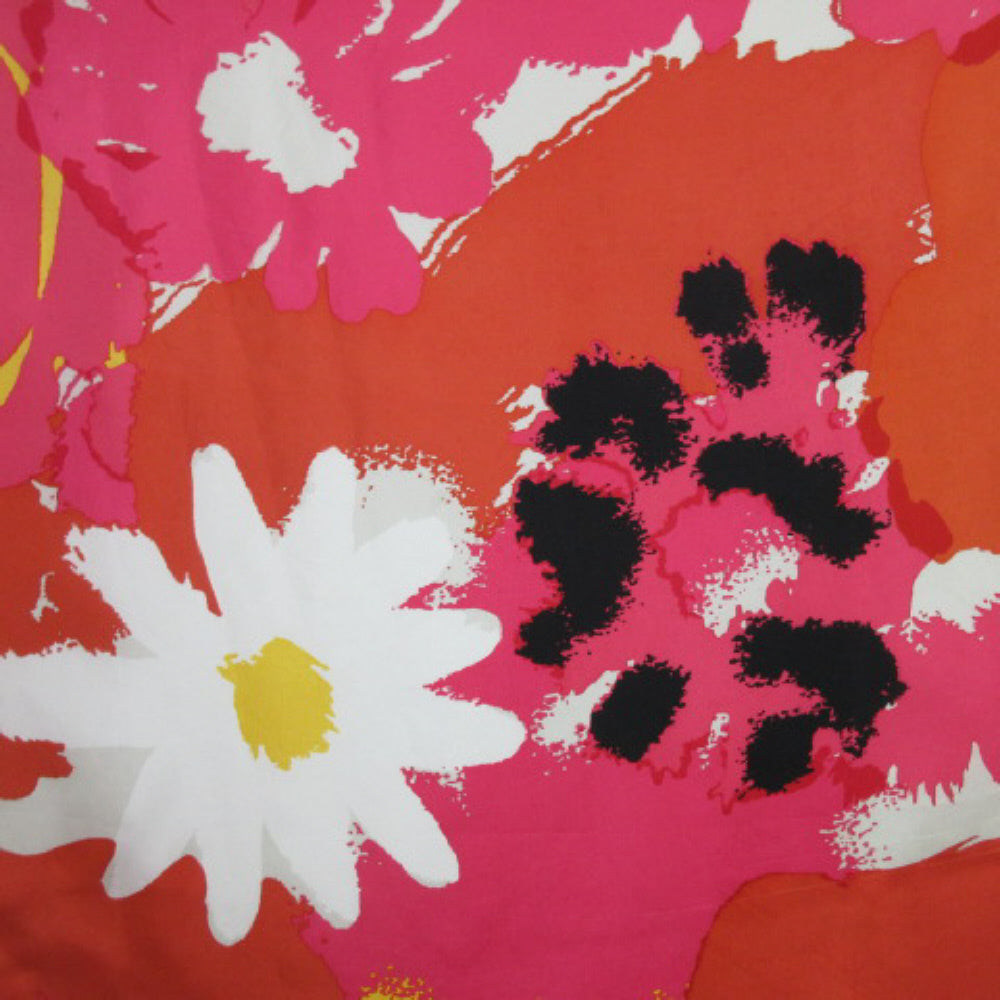 CLUB MONACO Silk Scarf - Bright Floral - 34" Square - 2356