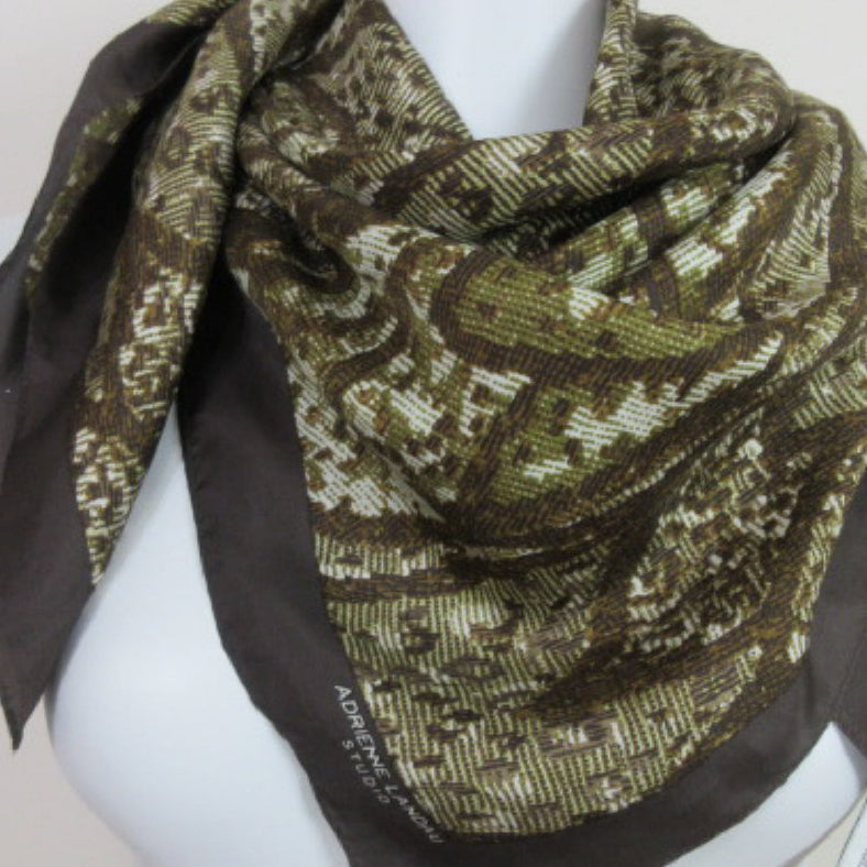 Adrienne Landau Designer Silk Scarf - Square - 2367