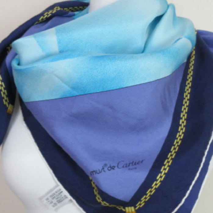 MUST DE CARTIER Designer Silk Scarf Square - 2369