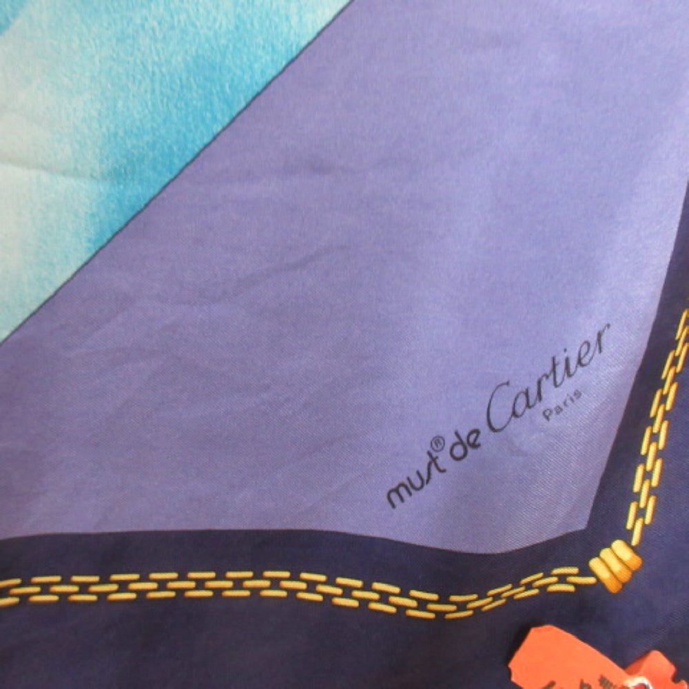 MUST DE CARTIER Designer Silk Scarf Square - 2369