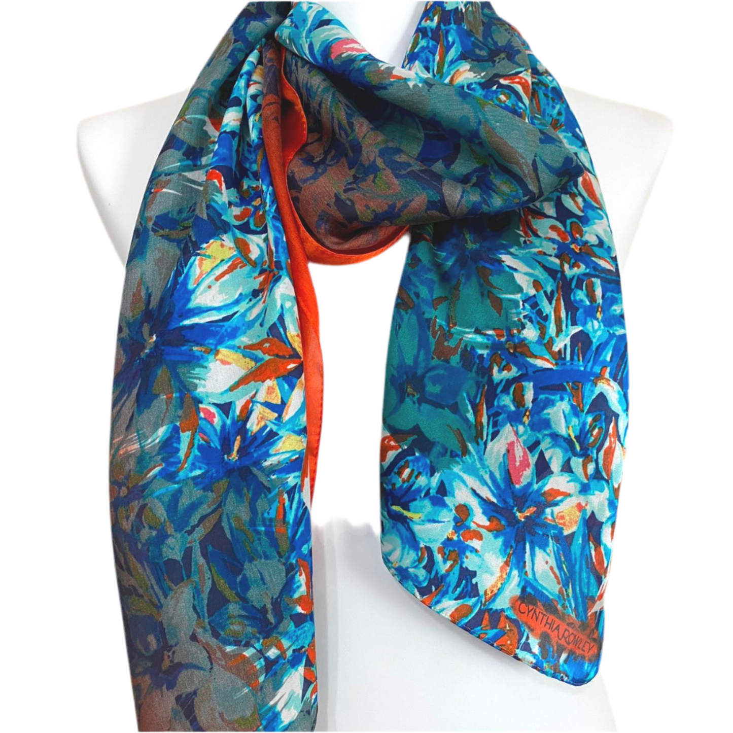 Cynthia Rowley Floral Silk Scarf - Long – 5122