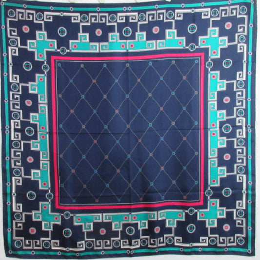 Ginnie Johansen Silk Scarf - Square Geometric - 2404