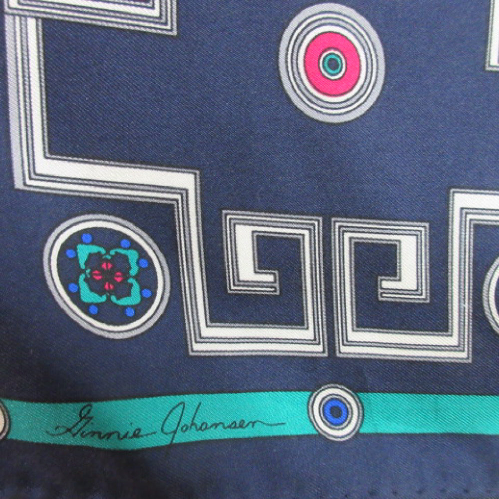 Ginnie Johansen Silk Scarf - Square Geometric - 2404