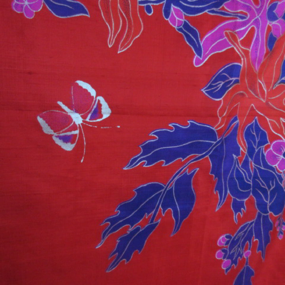 Thai Silk Scarf - Square Floral - 2408