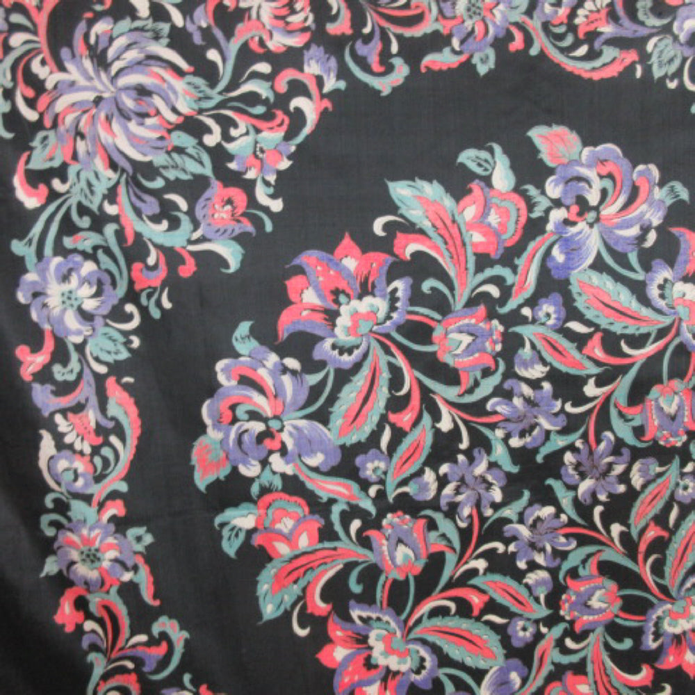Thai Silk Scarf - Square Floral - 2458