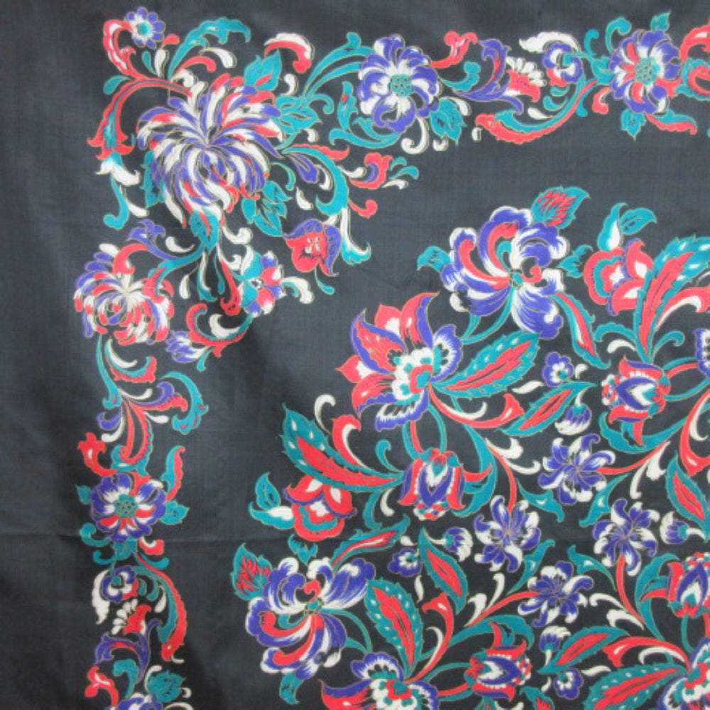 Thai Silk Scarf - Square Floral - 2458