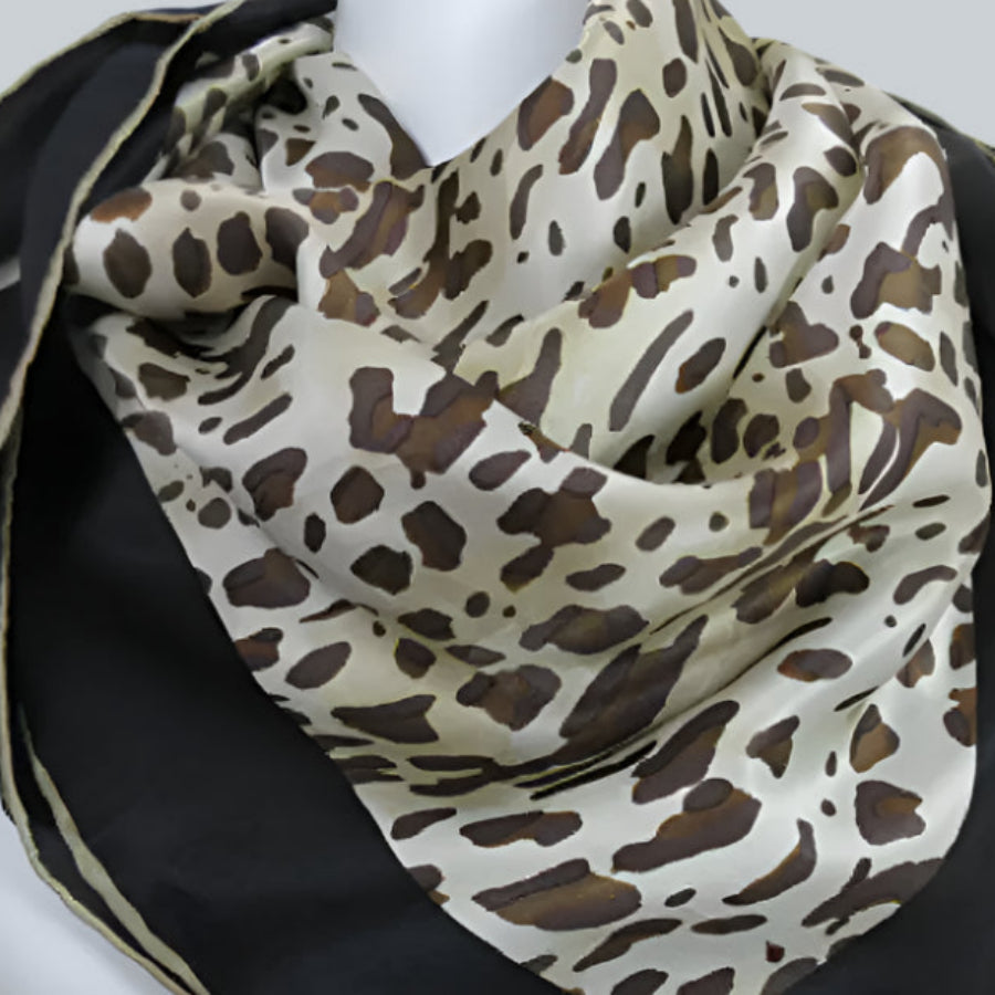 Stunning Silk Scarf - Square Animal Print - 2466