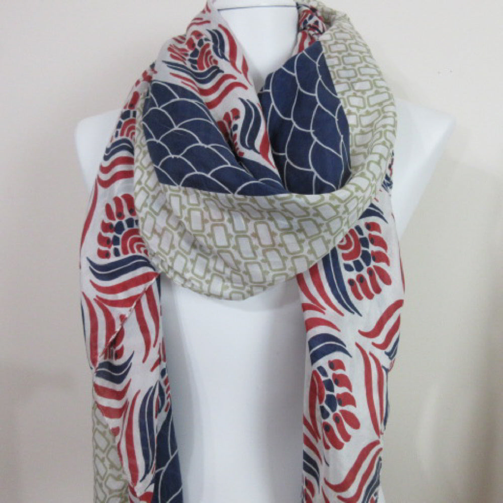 Michael Stars Silk Scarf - Long Abstract - 2486