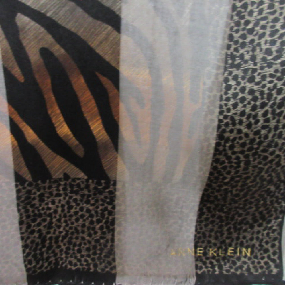 Anne Klein Silk Scarf - Long Animal Print - 2523