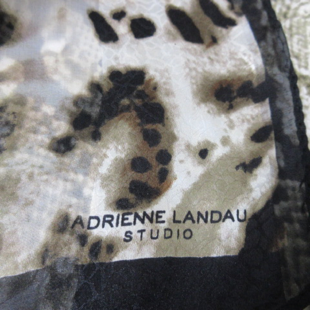 Adrienne Landau Silk Scarf - Long Animal Print - 2527
