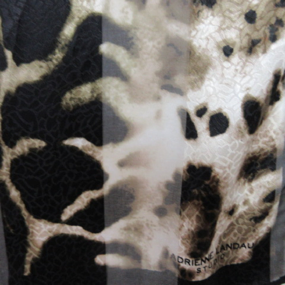 Adrienne Landau Silk Scarf - Long Animal Print - 2527